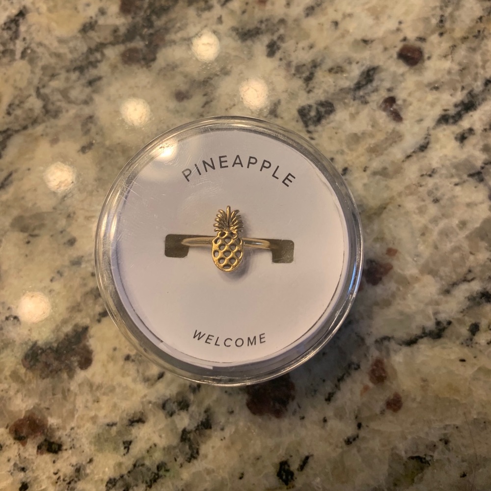 Alex and Ani Adjustable Pineapple Gold Ring